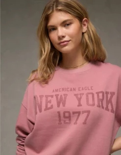AE Funday Graphic Sweatshirt Blush