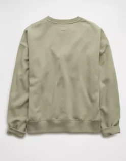 AE Funday Graphic Sweatshirt Faded Olive -American Eagle Fashion 2532 2705 341 b
