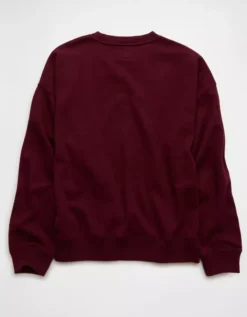 AE Funday Graphic Sweatshirt Maroon -American Eagle Fashion 2532 2705 647 b
