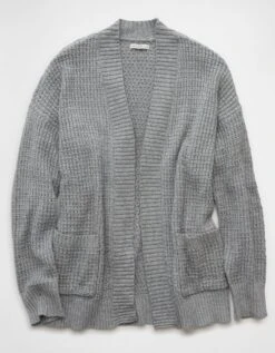 AE Open Stitch Cardigan Grey -American Eagle Fashion 2534 1455 050 f