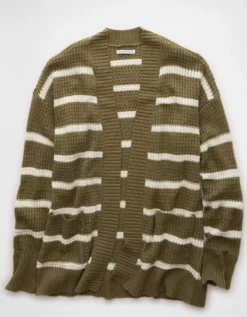 AE Open Knit Cardigan Washed Olive -American Eagle Fashion 2534 1656 347 f