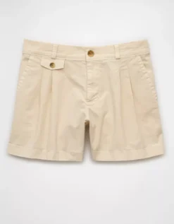 AE Snappy Stretch High-Waisted Trouser Short Cream -American Eagle Fashion 2546 8255 106 f