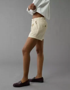 AE Snappy Stretch High-Waisted Trouser Short Cream -American Eagle Fashion 2546 8255 106 os