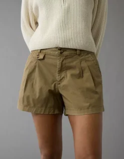 AE Snappy Stretch High-Waisted Trouser Short Leaf Green -American Eagle Fashion 2546 8255 308 d2