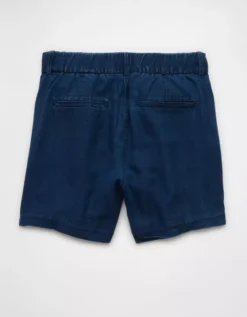 AE High-Waisted Trouser Short Indigo Waters -American Eagle Fashion 2546 8256 445 b