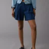 AE High-Waisted Trouser Short Indigo Waters