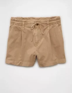 AE Stretch High-Waisted Lightweight Trouser Short Khaki -American Eagle Fashion 2546 8281 212 f