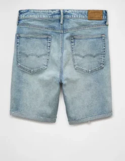AE 9" AirFlex+ Distressed Denim Short Authentic Light -American Eagle Fashion 3131 7805 841 b