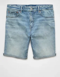 AE 9" AirFlex+ Distressed Denim Short Authentic Light -American Eagle Fashion 3131 7805 841 f