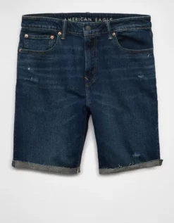 AE 9" AirFlex+ +TENCEL™ Fibers Denim Short Dark Waves -American Eagle Fashion 3131 7947 894 f