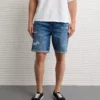 AE Airflex+ Denim Short Medium Destroy