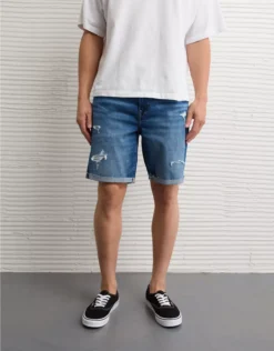 AE Airflex+ Denim Short Medium Destroy