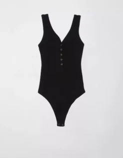 AE Sleeveless Henley Bodysuit -American Eagle Fashion 3171 5764 001 f