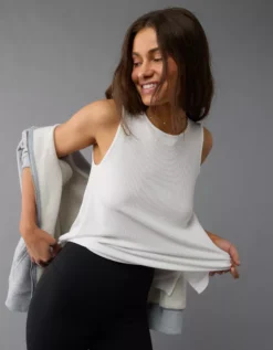 AE Soft & Sexy Swing Tank Top White -American Eagle Fashion 3171 6069 100 os