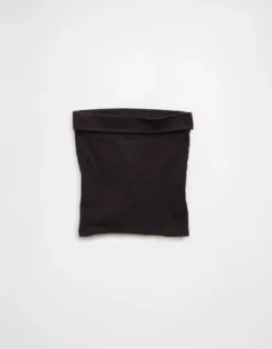 AE Pride Foldover Graphic Tube Top Black -American Eagle Fashion 3171 6220 001 b