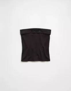 AE Pride Foldover Graphic Tube Top Black -American Eagle Fashion 3171 6220 001 f