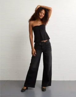 AE Sweetheart Babydoll Tube Top True Black