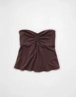 AE Sweetheart Babydoll Tube Top Brown -American Eagle Fashion 3171 6469 200 f