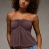 AE Sweetheart Babydoll Tube Top Brown