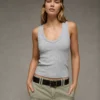 AE Deep V-Neck Tank Top Heather Gray
