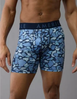 AEO Men's Camo 8" Flex Boxer Brief Navy