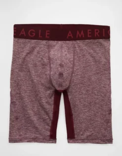 AEO Men's Space Dye 8" Flex Boxer Brief Burgundy -American Eagle Fashion 3231 4147 613 f
