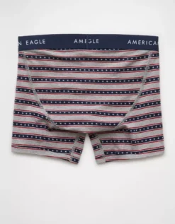 AEO Men's USA 4.5" Classic Boxer Brief Grey -American Eagle Fashion 3234 0035 050 b