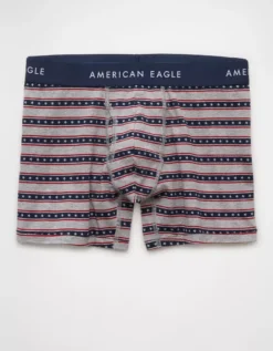 AEO Men's USA 4.5" Classic Boxer Brief Grey -American Eagle Fashion 3234 0035 050 f