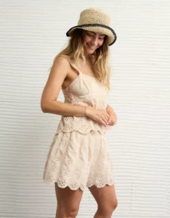 AE High-Waisted Eyelet Short Cream -American Eagle Fashion 3331 8274 106 d2