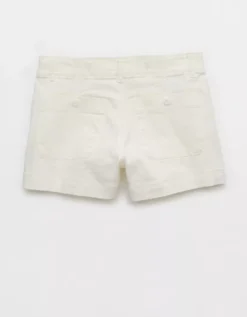 AE Stretch High-Waisted Trouser Short Short White -American Eagle Fashion 3332 8261 100 b