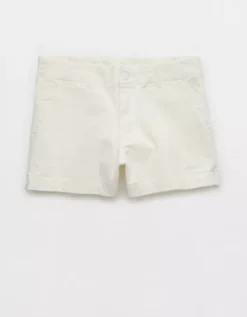 AE Stretch High-Waisted Trouser Short Short White -American Eagle Fashion 3332 8261 100 f