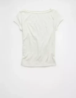 AE Boatneck T-Shirt Bright White -American Eagle Fashion 3375 1118 110 f