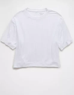 AE Soft & Sexy Oversized T-Shirt White -American Eagle Fashion 3375 1478 100 f