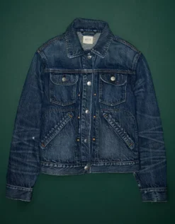 AE77 Premium Shrunken Denim Jacket -American Eagle Fashion 3428 1463 334 f