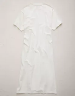 AE77 Premium T-Shirt Midi Dress White -American Eagle Fashion 3428 4558 100 b