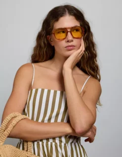 AE77 Premium Poplin Midi Dress Olive -American Eagle Fashion 3428 4750 309 os