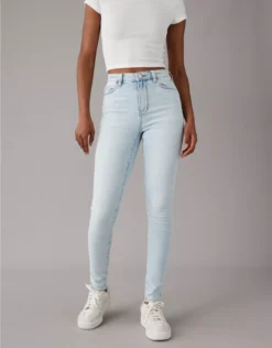 AE Next Level Super High-Waisted Jegging Light Tinted Wash