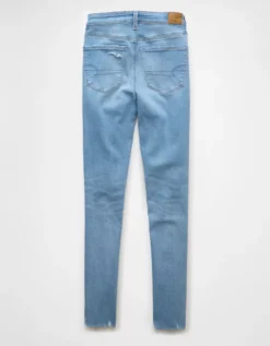 AE Next Level Super High-Waisted Ripped Jegging Fresh Bright -American Eagle Fashion 3435 4984 437 b