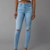 AE Next Level Super High-Waisted Ripped Jegging Fresh Bright
