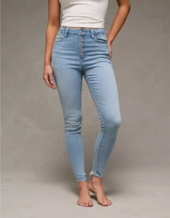 AE Next Level Super High-Waisted Jegging Moon Stone Light