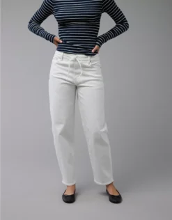 AE Stretch Barrel Jean Cool White