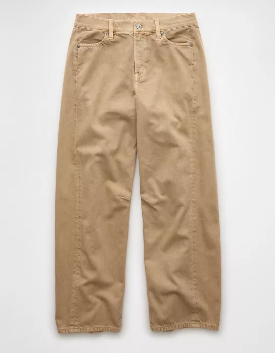 AE Dreamy Drape Strigid Barrel Jean Dune Khaki 3 AE Dreamy Drape Strigid Barrel Jean Dune Khaki - Image 3
