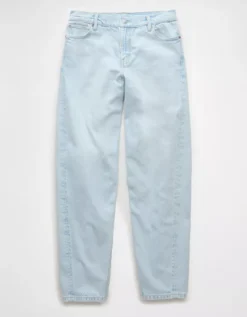 AE Strigid Low-Rise Baggy Barrel Jean Skylight -American Eagle Fashion 3436 5678 432 f