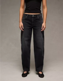 AE Stretch Barrel Jean Black Blaze