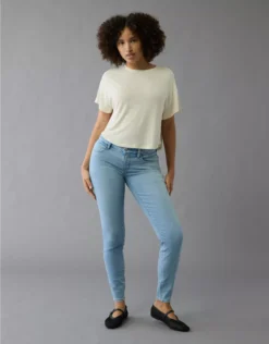 AE Next Level Curvy High-Waisted Jegging Ice Blue