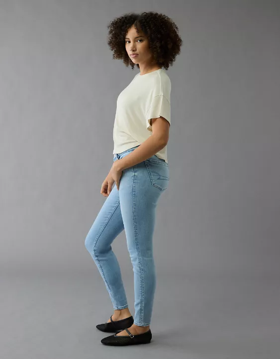 AE Next Level Curvy High-Waisted Jegging Ice Blue 5 AE Next Level Curvy High-Waisted Jegging Ice Blue - Image 5