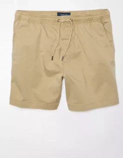 AE 7" Flex Lived-In Trekker Cargo Short Khaki -American Eagle Fashion 4132 7691 212 f