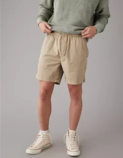AE 7" Flex Lived-In Trekker Cargo Short Khaki