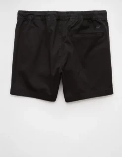 AE 5" Flex Lived-In Trekker Short Black -American Eagle Fashion 4132 7818 001 b