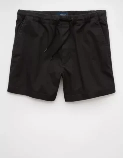 AE 5" Flex Lived-In Trekker Short Black -American Eagle Fashion 4132 7818 001 f
